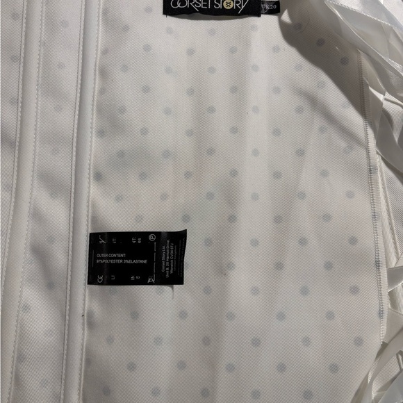 CORSET STORY Sz 20 UK Corset Polka Dot Ruffles Lace Up NEW WITH TAG - Picture 2 of 13